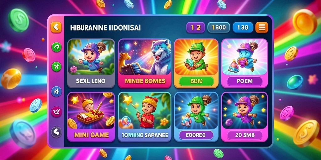 Tampilan utama dengan karakter yang bisa dipilih.