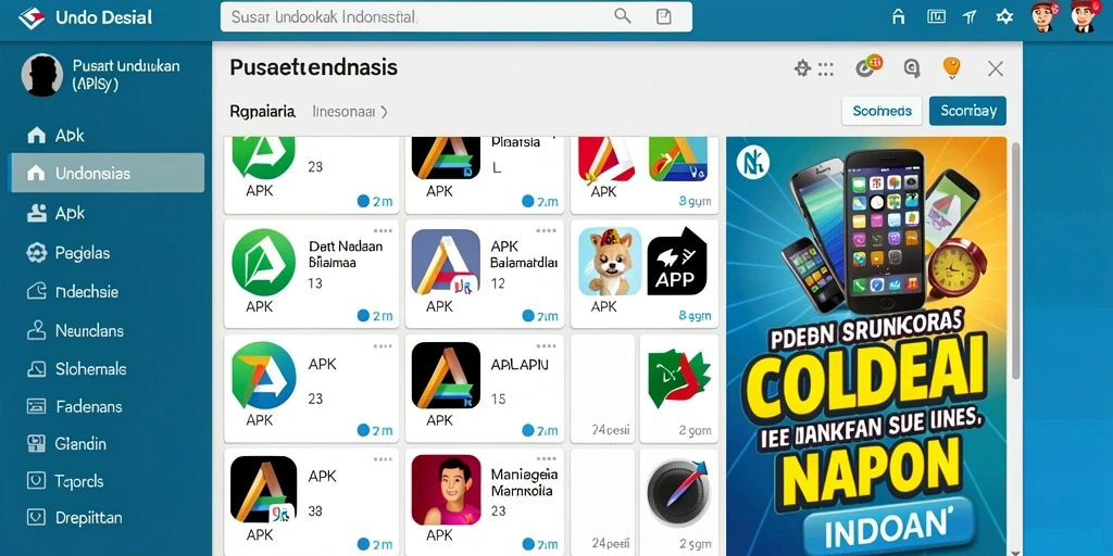 Screenshot menunjukkan pilihan permainan yang beragam.