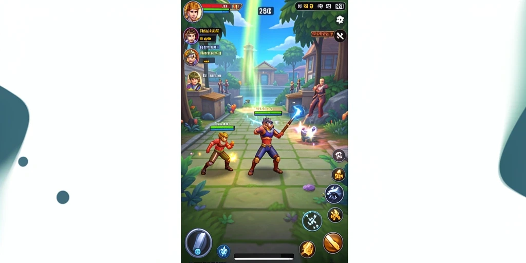 Screenshot menampilkan karakter utama dalam aksi bertarung.